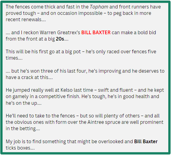 Against the Crowd - Bill Baxter Example