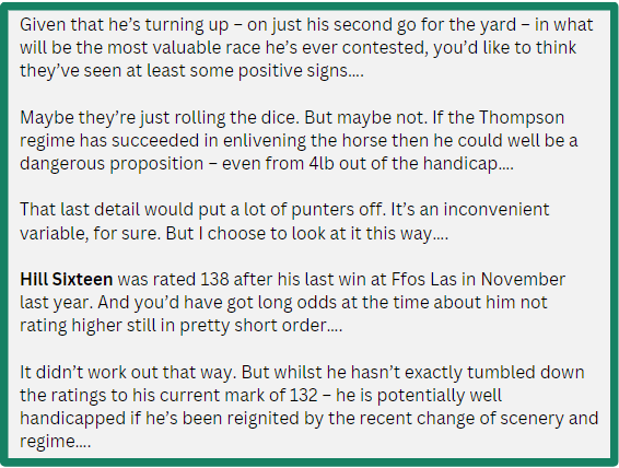 Against the Crowd - Hill Sixteen Example 2