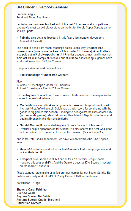 Across the Leagues Members Advice for Liverpool v Arsenal