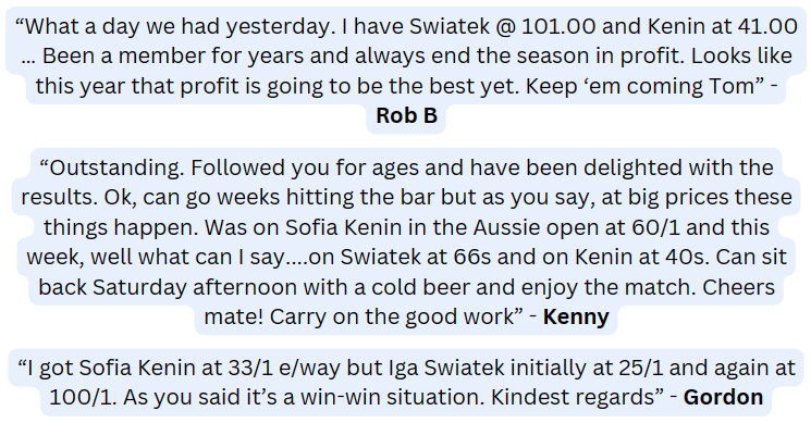 Ones to Watch Member Testimonials from Rob B, Kenny & Gordon