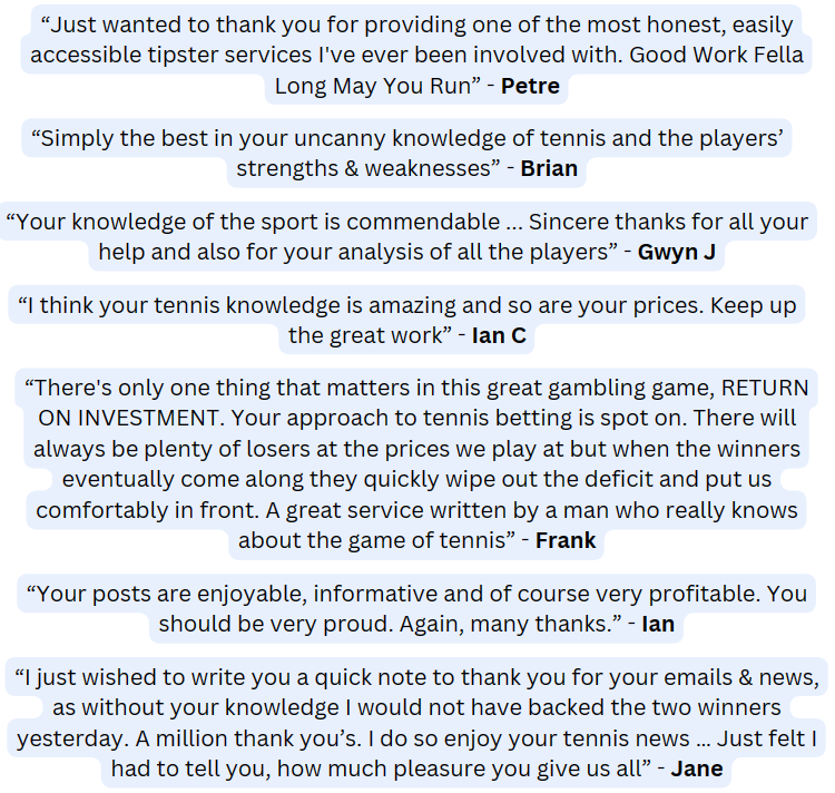 Ones to Watch Member Testimonials from Petre, Brian, Gwyn J, Ian C, Frank, Ian & Jane