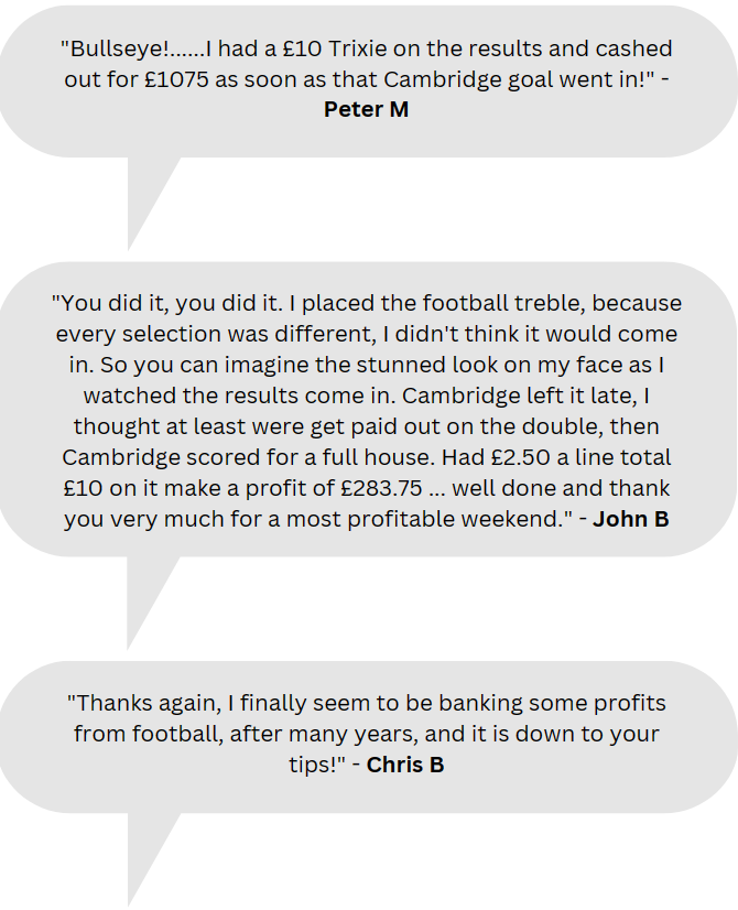 Across the Leagues Testimonials from Peter M, John B, Chris B